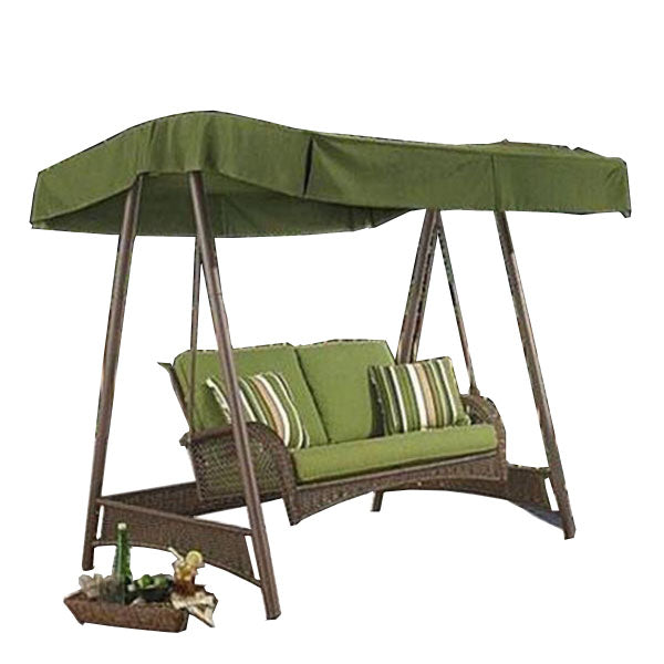 Outdoor Wicker Two Seater Swing - Vintage