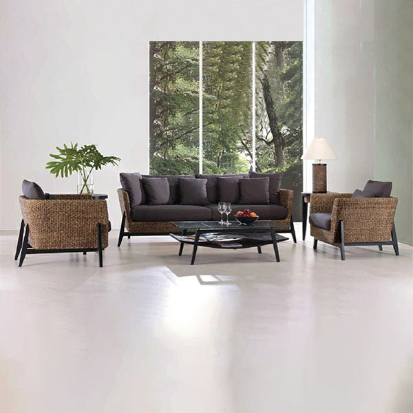 Sea Grass & Wicker Sofa Set - Family