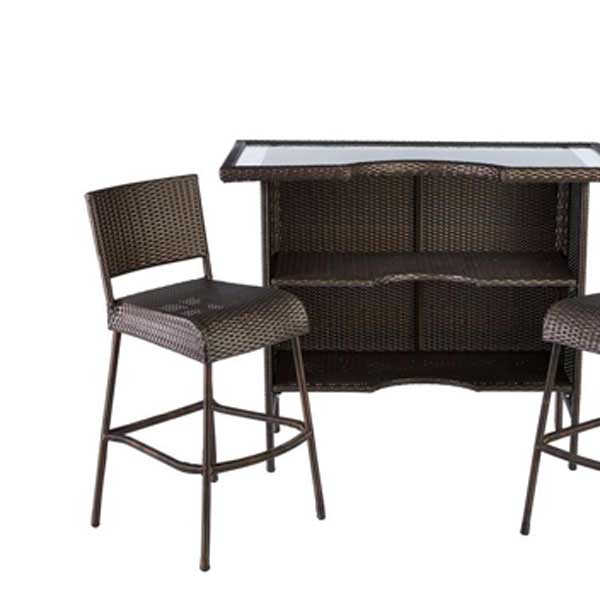 Outdoor Furniture - Wicker Bar Set - Dravidian