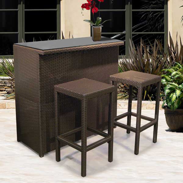 Outdoor Furniture -Wicker Bar Set - Ominous