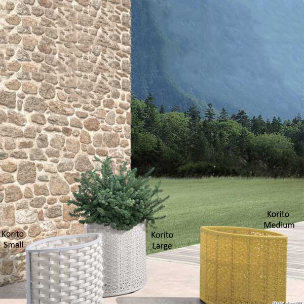 Outdoor Wicker Planter - Korito