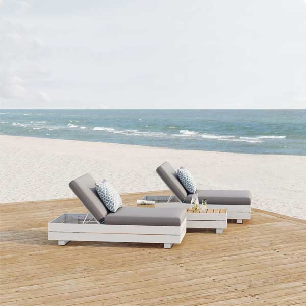 Outdoor Wood & Aluminum - Sun Lounger - Pandora