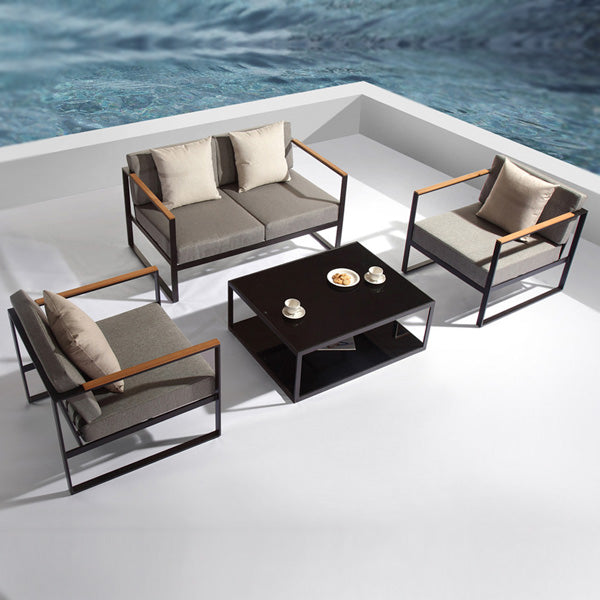 Outdoor Wood & Aluminium - Sofa Set - Sycamore